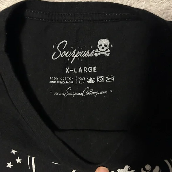 RARE Sourpuss Black Tee Planchette Ghost NWOT - Picture 2 of 3